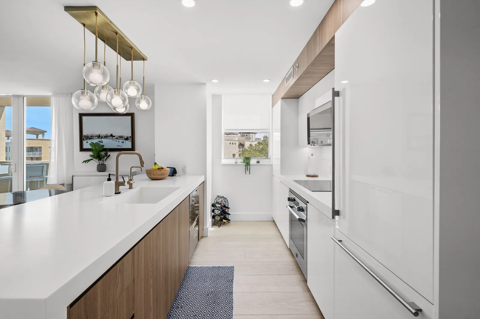Detailed kitchen execution showing as-built fidelity to design documents